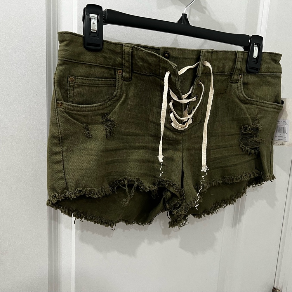 Jean shorts.